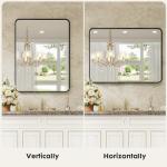 Sweetcrispy 22x30 Inch Black Bathroom Mirrors for Wall, Bathroom Mirrors for Over Sink, Rectangle Wall Decor for Entryway, Bedroom, Vanity