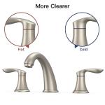 Bathroom Sink Faucet, Faucet for Bathroom Sink, Widespread Brushed Nickel Bathroom Faucet 3 Hole with Stainless Steel Pop Up Drain and cUPC Lead-Free Hose - (Brushed Nickel)