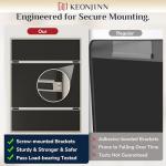 Keonjinn 22 x 30 Inch Brushed Nickel Bathroom Mirrors for Over Sink, Beveled Rectangle Framed Mirrors for Wall, Farmhouse Bathroom Vanity Mirror, Tempered Glass, Square Corner