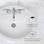 Design House 573428 Oval Drop-In Sink 20x17 Single Basin in White