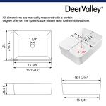 Rectangle Vessel Sink, Deervalley DV-1V0048 Liberty 16" x 12'' White Bathroom Sinks Ceramic Above Counter Sink Bowl