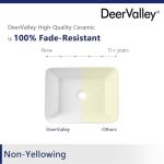 Rectangle Vessel Sink, Deervalley DV-1V0048 Liberty 16" x 12'' White Bathroom Sinks Ceramic Above Counter Sink Bowl