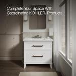 KOHLER 20000-0 Caxton Rectangle Undermount Bathroom Sink, Bathroom Vanity Sink with Overflow Drain, 20-1/4 L x 15-11/16 W, White