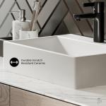 Swiss Madison SM-VS203 Claire 20" Rectangle Vessel Sink, Glossy White