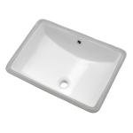 GhomeG Undermount Bathroom Sink Rectangle 21x14 Inch White Rectangular Porcelain Ceramic Vessel Sink with Overflow, Under Counter Lavatory Vanity