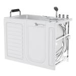 Empava Walk in Tub, 54" Whirlpool Bathtub with 12 Air & 13 Water Jets, Heated Massage Soaking Tub, 20% Wider Outward Swing Door, Right Drain,Walk-In Bathtub for Seniors, Acrylic