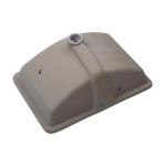 GhomeG Undermount Bathroom Sink Rectangle 21x14 Inch White Rectangular Porcelain Ceramic Vessel Sink with Overflow, Under Counter Lavatory Vanity