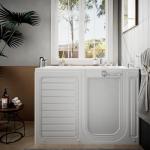 Empava Walk in Tub, 54" Whirlpool Bathtub with 12 Air & 13 Water Jets, Heated Massage Soaking Tub, 20% Wider Outward Swing Door, Right Drain,Walk-In Bathtub for Seniors, Acrylic