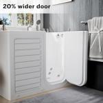 Empava Walk in Tub, 54" Whirlpool Bathtub with 12 Air & 13 Water Jets, Heated Massage Soaking Tub, 20% Wider Outward Swing Door, Right Drain,Walk-In Bathtub for Seniors, Acrylic