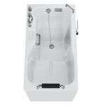 Empava Walk-In Tub, Japanese Soaking Bath, Right Outward Door, Low Threshold, Slip-Resistant, Built-in Seat, Fast Drain, Handrails, Easy Access for Seniors & Mobility-Impaired,54"