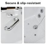 Empava Walk in Tub, 54" Whirlpool Bathtub with 12 Air & 13 Water Jets, Heated Massage Soaking Tub, 20% Wider Outward Swing Door, Right Drain,Walk-In Bathtub for Seniors, Acrylic