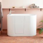Signature Hardware 955174 Kamiza 55" Walk-In Freestanding Japanese Soaking Tub - White