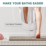 CO-Z Walk In Tub, 52" x 30" Walk In Bathtub Shower Combo with Inswing Door, Low Entry Soaking Bathtub with Handheld Shower Sprayer & Slip Resistant Floor (Right)