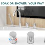 CO-Z Walk In Tub, 52" x 30" Walk In Bathtub Shower Combo with Inswing Door, Low Entry Soaking Bathtub with Handheld Shower Sprayer & Slip Resistant Floor (Right)