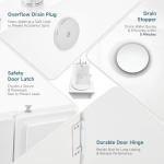 CO-Z Walk In Tub, 52" x 30" Walk In Bathtub Shower Combo with Inswing Door, Low Entry Soaking Bathtub with Handheld Shower Sprayer & Slip Resistant Floor (Right)