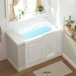 FerdY Floridian 52" x 30" Walk-in Bathtub with Right-Side Door Opening and Quick Fill and Drain System, Rectangular Soaking Bathtub in White