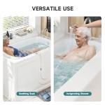 CO-Z Walk In Tub, Walk In Tubs for Seniors, 52" x 30" Walk In Tub Shower Combo with Right Side Inswing Door, Low Entry Soaking Bathtub with Handheld Shower Sprayer & Slip Resistant Floor