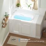 FerdY Floridian 52" x 30" Walk-in Bathtub with Left-Side Door Opening and Quick Fill and Drain System, Rectangular Soaking Bathtub in White