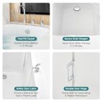 CO-Z Walk In Tub, Walk In Tubs for Seniors, 52" x 30" Walk In Tub Shower Combo with Right Side Inswing Door, Low Entry Soaking Bathtub with Handheld Shower Sprayer & Slip Resistant Floor