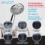 ANZZI Walk In Tub 53" x 27" Right-Drain Bathtub, Air & Whirlpool Massage Jets, Quick Fill with 6 Setting Handheld Shower, Aromatherapy, Bath Pillow, LED Light | 2753FLWR