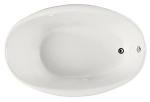 PROFLO PFS7040 Lansford 70" x 40" Drop In Acrylic Soaking Tub with Reversible Drain and Overflow - White