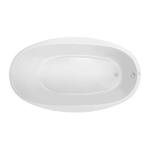 PROFLO PFS7040 Lansford 70" x 40" Drop In Acrylic Soaking Tub with Reversible Drain and Overflow - White