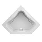 JACUZZI SIGNATURE Acrylic Corner Drop-In Soaking Bathtub, Slip Resistant, Center Drain Placement, 60” (L) x 60” (W), White