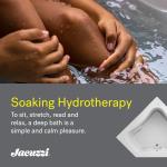 JACUZZI SIGNATURE Acrylic Corner Drop-In Soaking Bathtub, Slip Resistant, Center Drain Placement, 60” (L) x 60” (W), White