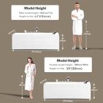 Empava Whirlpool Bathtub, 67-Inch Jetted Bathtub, Hydro Massage with 9 Water Jets & 8 Air Jets with Chromotherapy, Waterfall – LED Control Panel, ETL-Certified