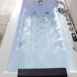Empava Whirlpool Bathtub, 67-Inch Jetted Bathtub, Hydro Massage with 9 Water Jets & 8 Air Jets with Chromotherapy, Waterfall – LED Control Panel, ETL-Certified