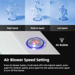 WOODBRIDGE 72" x 35-3/8" Whirlpool Water Jetted and Air Bubble Freestanding Heated Soaking Combination Bathtub wirh LED control panel and Faucet, BJ400+F0041CH