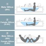 Empava 59" Corner Whirlpool Bathtub for 2-Person, Luxury Jetted Spa Tub with 10 Hydro Massage Jets, Built-in Heater, Chromatherapy LED Lights & Constant Heat System, ETL Certified Acrylic Tub