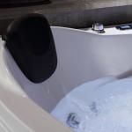 Empava 59" Corner Whirlpool Bathtub for 2-Person, Luxury Jetted Spa Tub with 10 Hydro Massage Jets, Built-in Heater, Chromatherapy LED Lights & Constant Heat System, ETL Certified Acrylic Tub