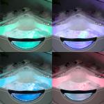 Empava 59" Corner Whirlpool Bathtub for 2-Person, Luxury Jetted Spa Tub with 10 Hydro Massage Jets, Built-in Heater, Chromatherapy LED Lights & Constant Heat System, ETL Certified Acrylic Tub