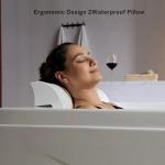 Empava 2 Person Heated Soaking Whirlpool Bathtub, 71” Jetted Tubs with 16 Jets(8 Water Jetted + 8 Air Bubble), Acrylic SPA Bath Tub, with LED control panel, Faucet and two white pillows