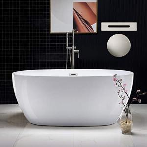 Woodbridge 59" White Acrylic Soaking Bathtub