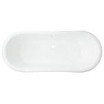 Signature Hardware 415281 Lena 72" Cast Iron Soaking Clawfoot Tub with Pre-Drilled Overflow Hole