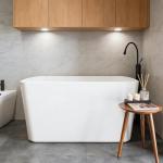 Acrylic Freestanding Soaking Bathtub with Seat