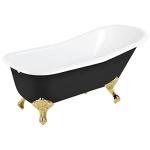 Signature Hardware 415196 Goodwin 66" Cast Iron Soaking Clawfoot Tub with Pre-Drilled Overflow Hole