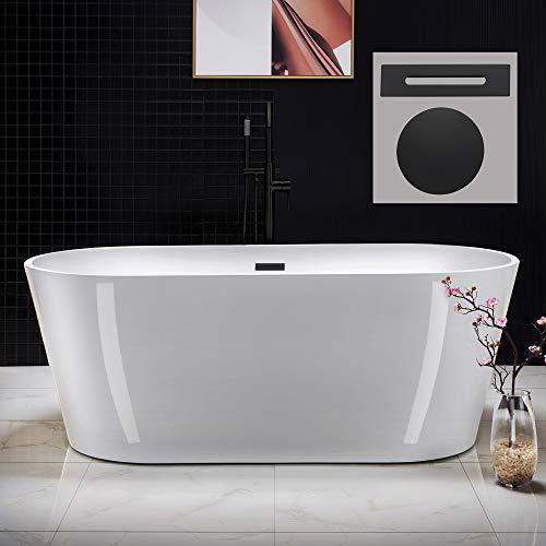 Woodbridge 67" White Acrylic Freestanding Soaking Tub