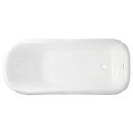 Signature Hardware 415196 Goodwin 66" Cast Iron Soaking Clawfoot Tub with Pre-Drilled Overflow Hole