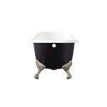 Signature Hardware 415196 Goodwin 66" Cast Iron Soaking Clawfoot Tub with Pre-Drilled Overflow Hole