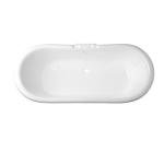 Signature Hardware 312540 Lena 72" Cast Iron Soaking Clawfoot Tub with Pre-Drilled Overflow Hole