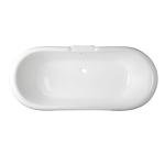 Signature Hardware 312540 Lena 72" Cast Iron Soaking Clawfoot Tub with Pre-Drilled Overflow Hole