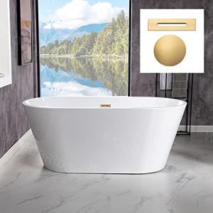 Woodbridge 54" Freestanding Contemporary White Bathtub