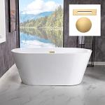 Woodbridge 54" Freestanding Contemporary White Bathtub