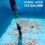 3 in 1 Rechargeable Pool & Spa Hot Tub Vacuum Cleaner - Dual Mode & Magnetic Drive System, 25µm Ultra Fine Mesh Filters for Hot Tub, Small Above Ground Pools - 90 Mins, Oil Absorbers, Poles