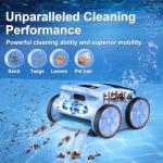 (2025 New) Robotic Pool Vacuum, Robotic Pool Cleaner for Inground Pools, Pool Robot with Smart Navigation, Floor/Wall/Waterline Cleaning, 180 Mins Runtime for Pool Up to 2100 Sq.ft