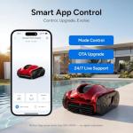 (2025 Upgrade) iGarden K Pro Cordless Robotic Pool Cleaner, 15H Max Runtime for Inground Pools, Wall Climbing & Waterline Scrubbing, 7400 GPH Suction, Smart AI Navigation, App & Touchscreen Control