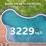 CoasTeering Upgraded Cordless Robotic Pool Cleaner with Smart Navigation, 210 Min Runtime, Wall & Waterline Cleaning, Pool Vacuum for Ingrounds & Above Ground Pools up to 3229 Sq.ft
